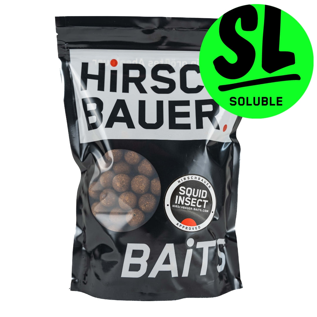 Hochwertige 25mm Boilies mit Soluble Squid Insect für den Fang von Großfischen